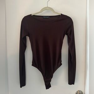 PRETTY LITTLE THING Ribbed Long sleeve Bodysuit